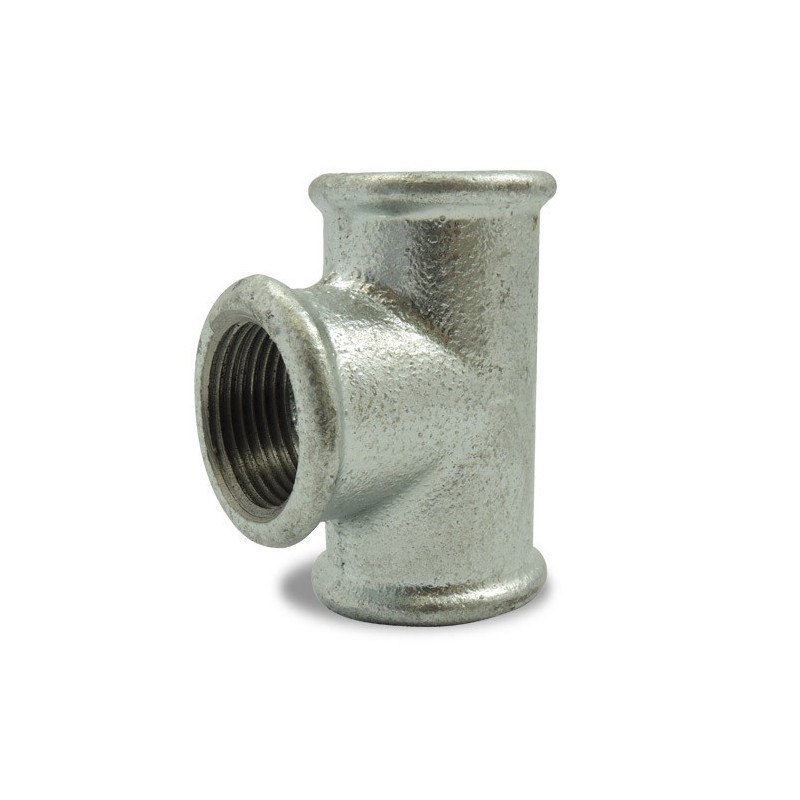 FIG 130 - Té égal 90° Femelle/Femelle/Femelle, galvanise