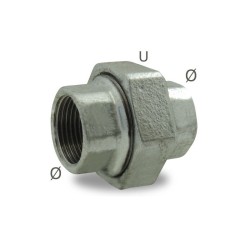 FIG 340 - Union en fonte malléable, à portee conique Femelle, galvanisé