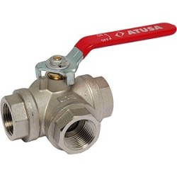 VS1302 - Vanne laiton à sphère FFF 3 voies en L