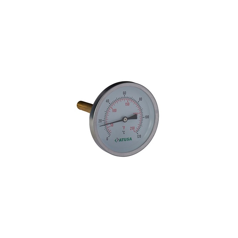 VS630 - Thermomètre bimétallique axial 100mm - sonde 50mm