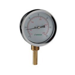 VS640 - Thermomètre bimétallique vertical 63mm - sonde 100mm