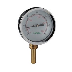 VS650 - Thermomètre bimétallique vertical 80mm - sonde 100mm