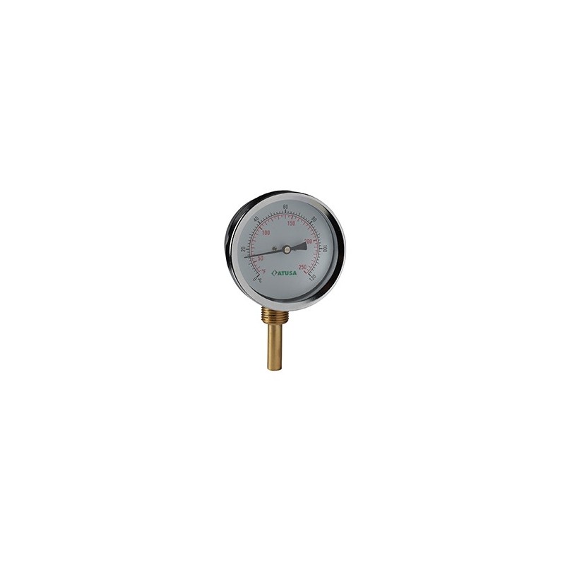 VS660 - Thermomètre bimétallique vertical 100mm - sonde 100mm